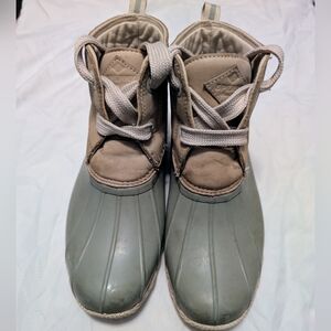 Mint Green And Cream Sperry Duck Boots